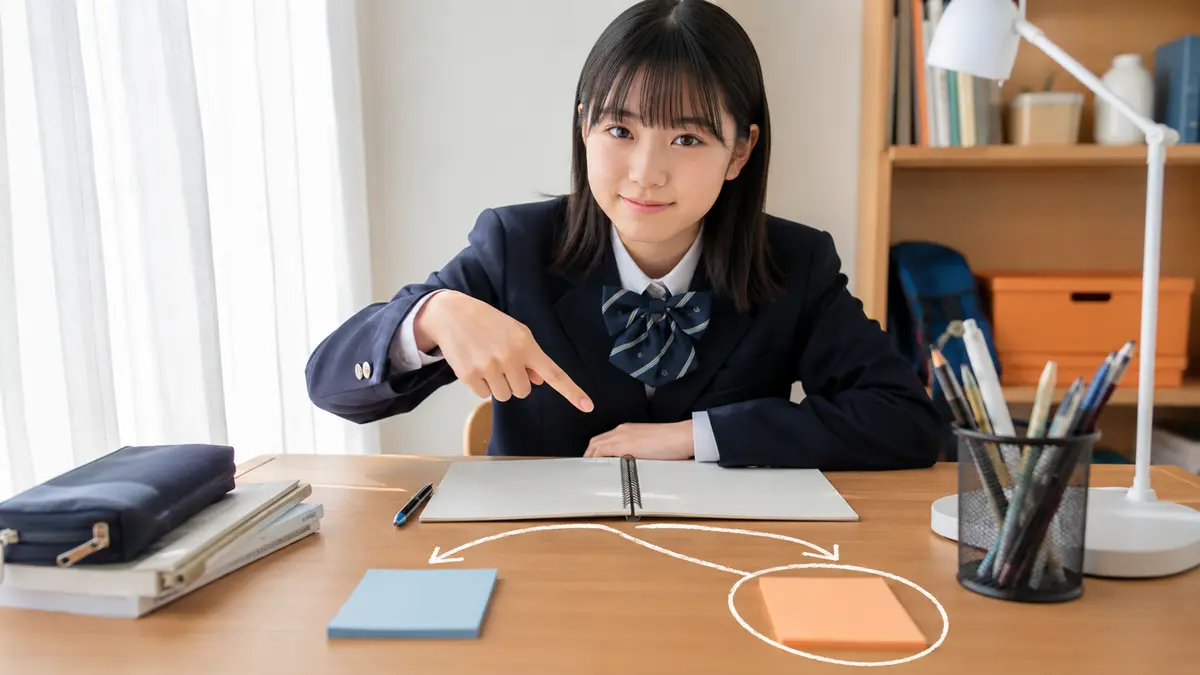 英語で表現しやすい理由を選んで学習する中学生
