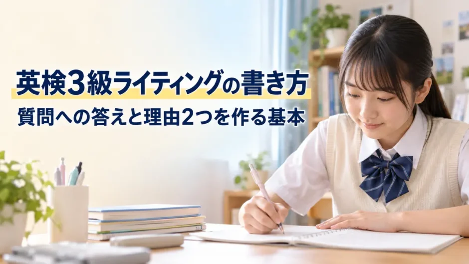 英検3級ライティングの書き方と基本構成
