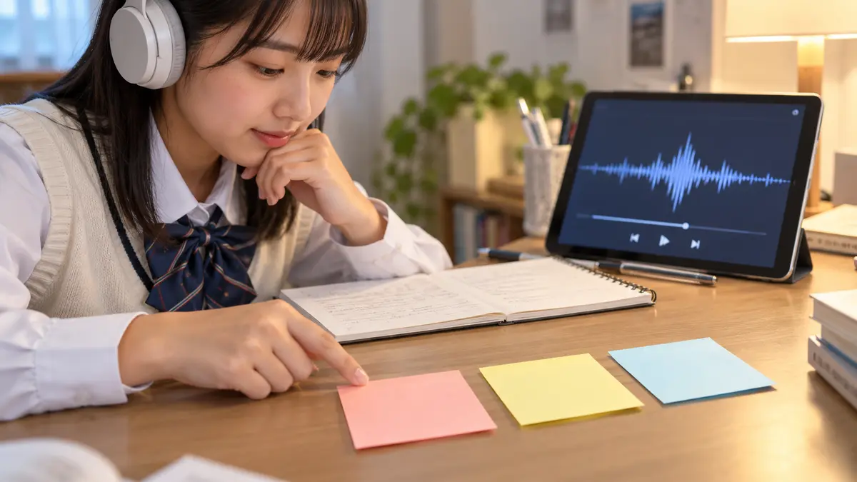 聞き取れない原因を音・意味・目的に分ける中学生