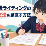 英検3級ライティングの語数と文法を見直す中学生