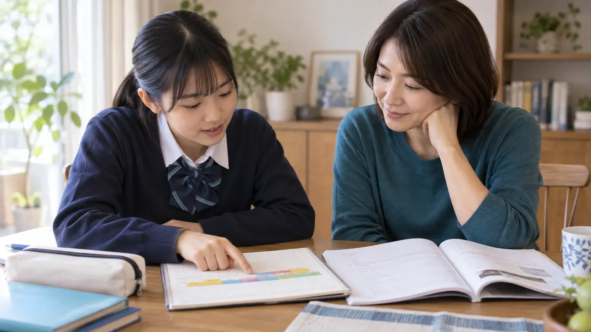 英検準2級プラスの時間記録を親子で確認する家庭学習