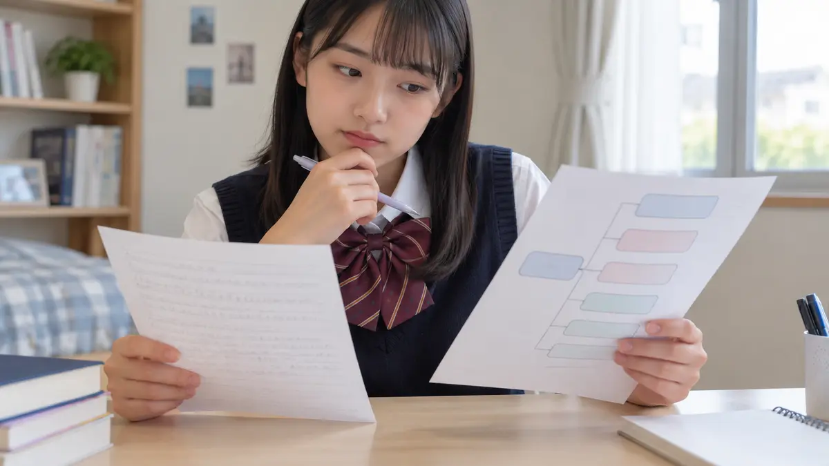 英作文の語数不足の原因を確認する学習場面
