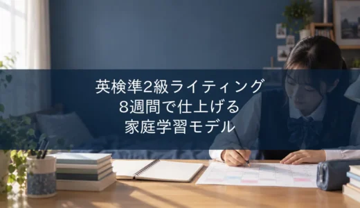 英検準2級ライティングを8週間で仕上げる学習計画｜中学生の家庭学習モデル