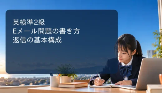 英検準2級Eメールの書き方｜返信例文と質問2つの作り方