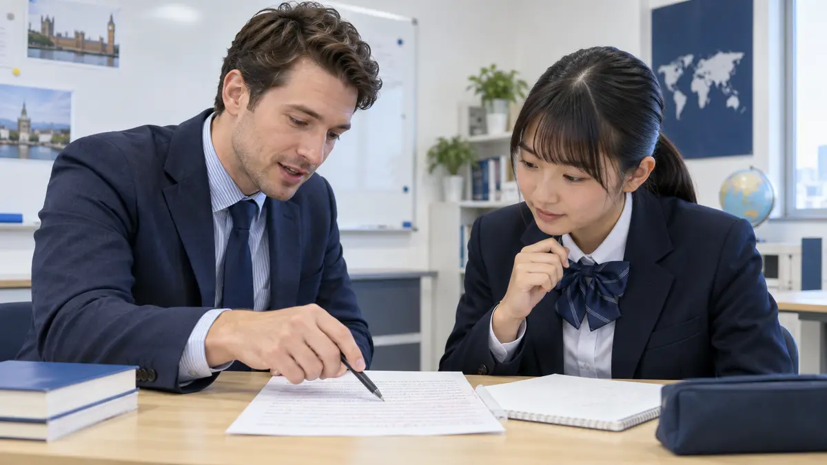 英検準2級Eメール答案を個別指導で確認する