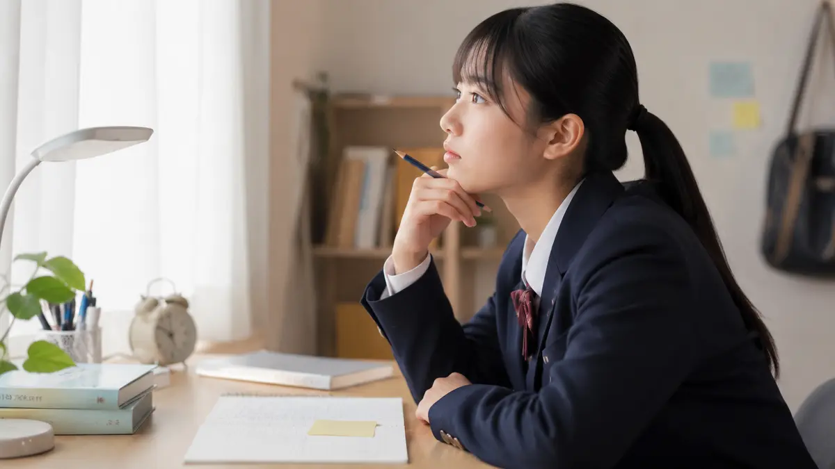 英作文の理由にどんな説明を加えるか考える高校生