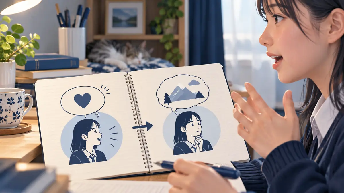 意見と理由の2段階で英語を話す練習ノート