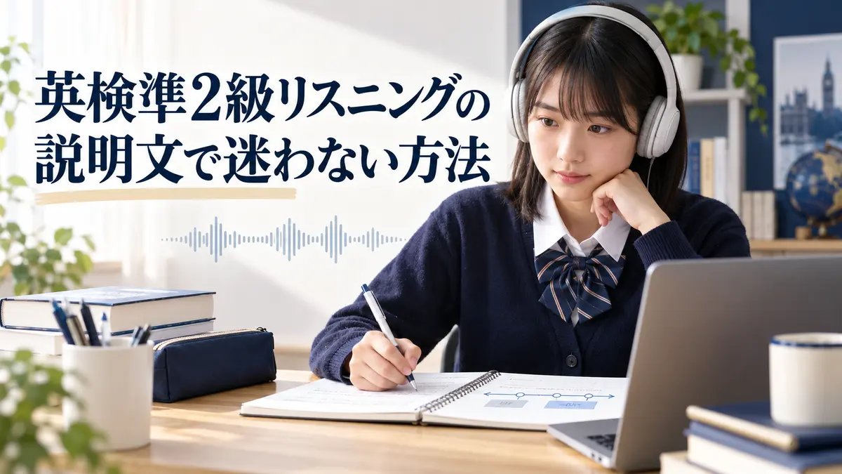 英検準2級リスニングの説明文で迷わない方法|主語・時系列・結論を追う