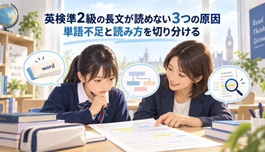 英検準2級の長文が読めない3つの原因｜単語不足と読み方を切り分ける