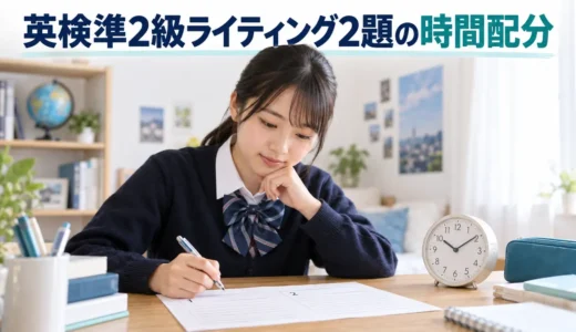 英検準2級ライティング2題の時間配分｜途中で書き終わらない生徒の改善法