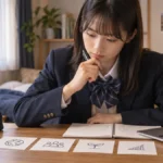 英検準2級プラスの英作文を4つの視点で考える生徒