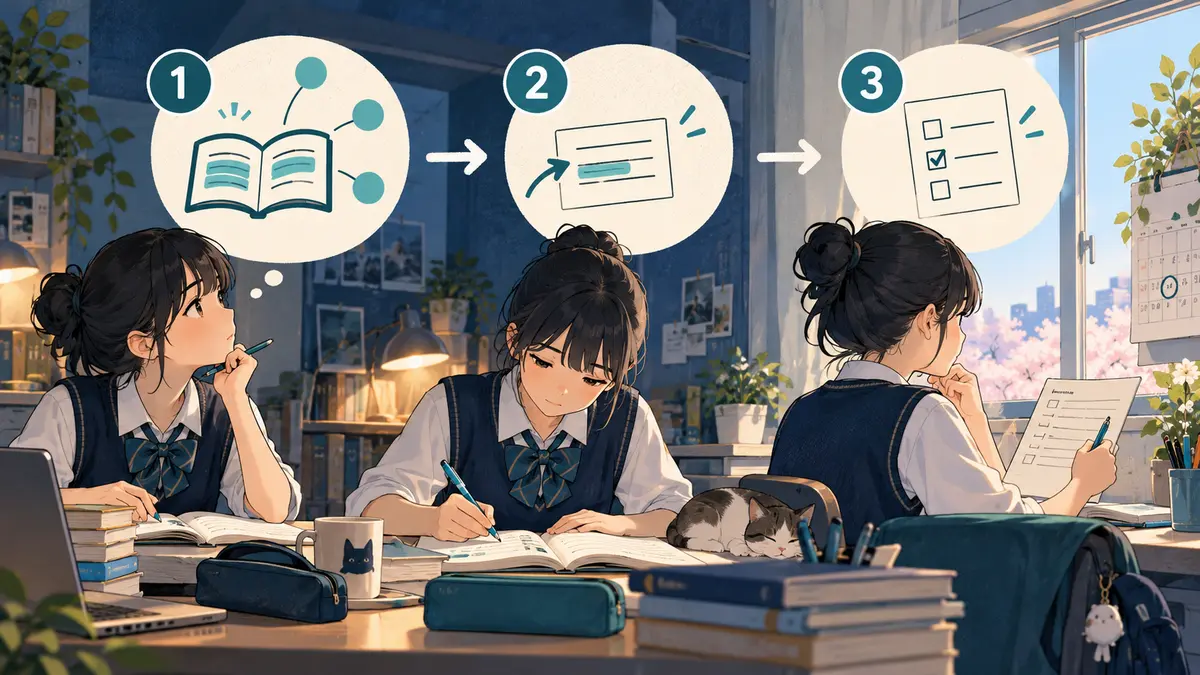 一単元の復習と翌日テストで英文法を直す学習手順