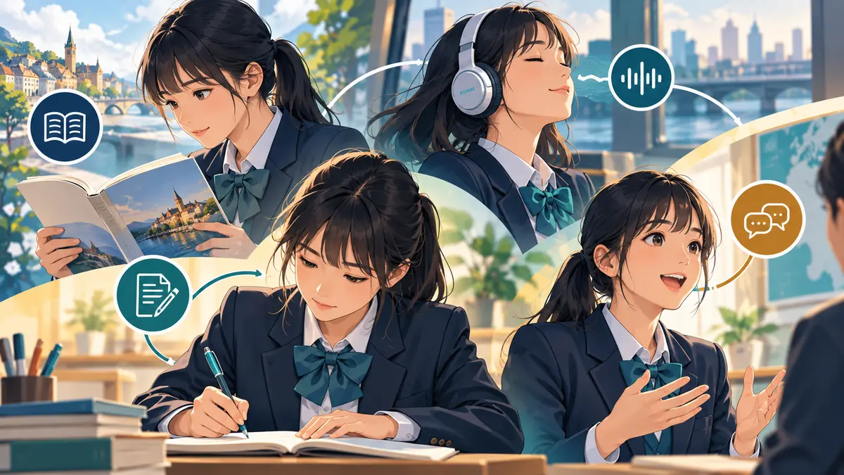 文法を読解・作文・リスニング・面接へつなげる学習