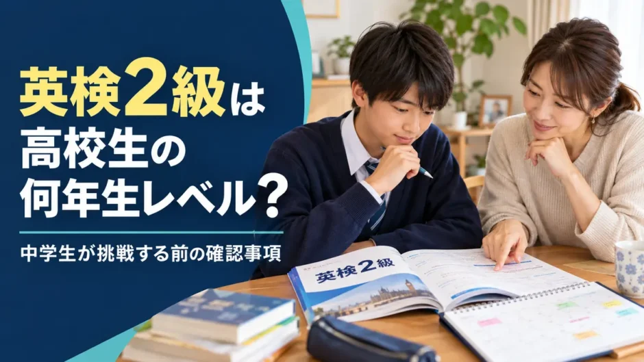 英検2級は高校生の何年生レベル？中学生が挑戦する前の確認事項