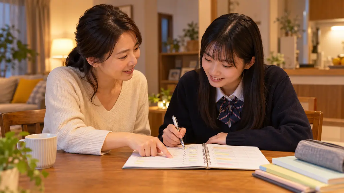 英検2級の語彙学習記録を親子で確認する家庭学習